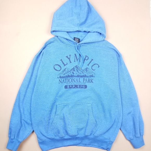 Vintage Other - Washington Olympic National Park Blue Graphic Prin